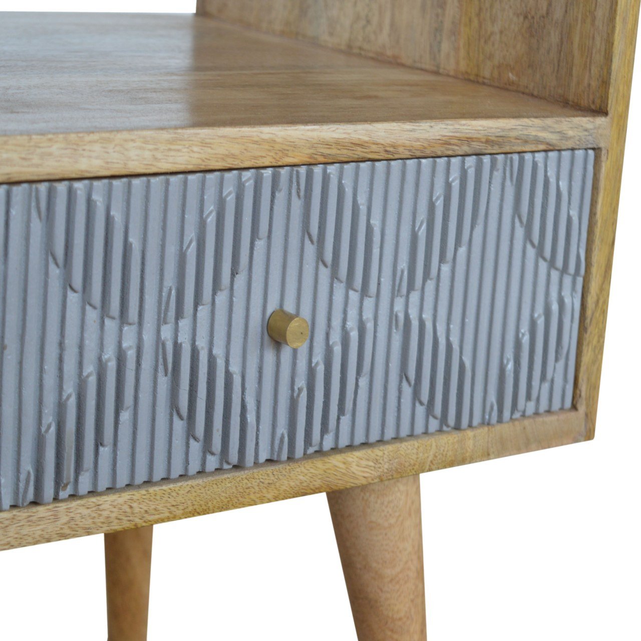 Szafka RTV Artisan IN920 – lite drewno mango, wykończenie dębowe - obrazek 2