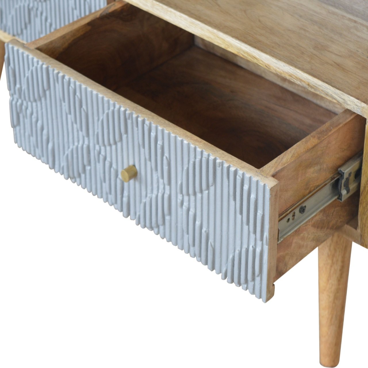 Szafka RTV Artisan IN920 – lite drewno mango, wykończenie dębowe - obrazek 4