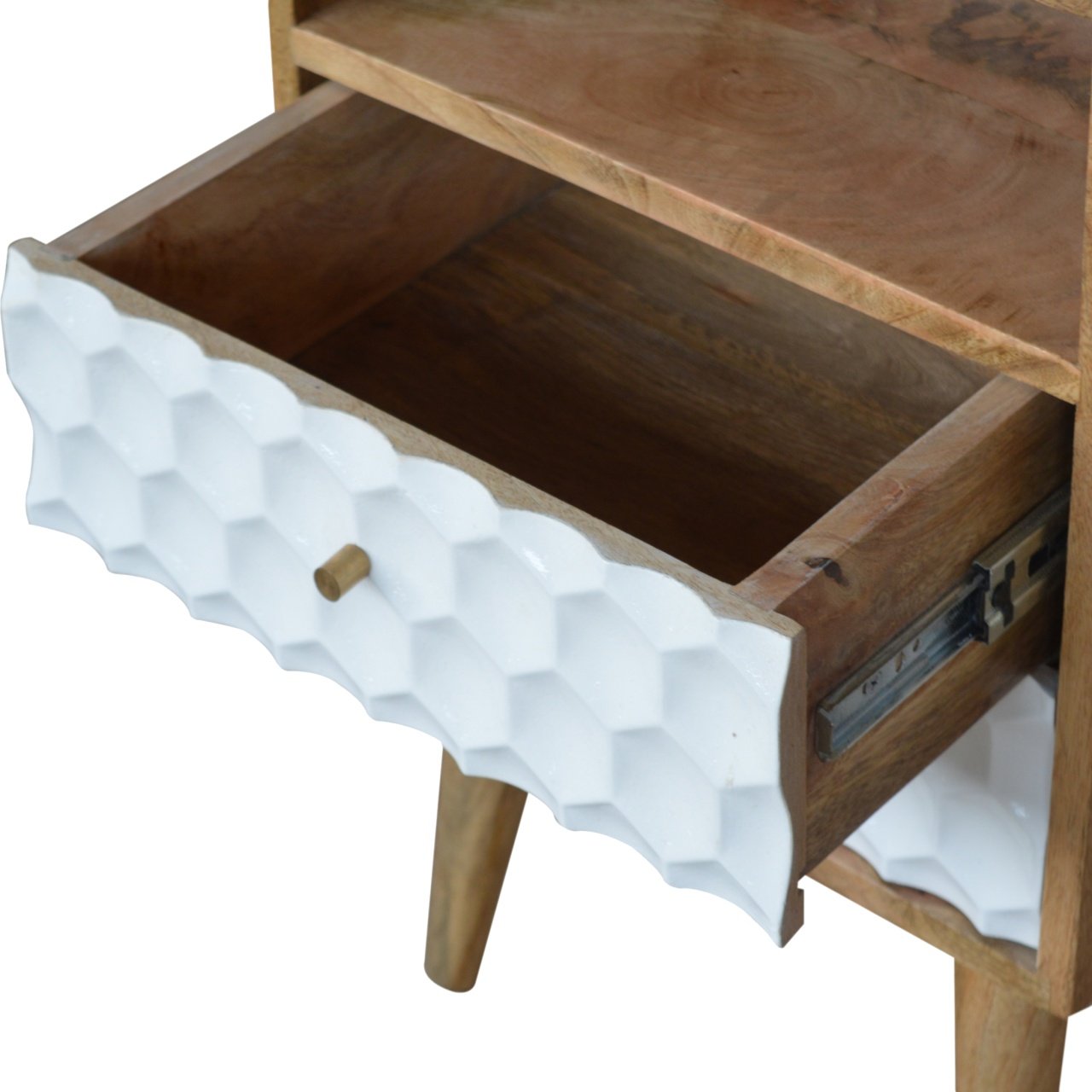 Szafka nocna Artisan IN940 – lite drewno mango, wykończenie jasne - Image 3