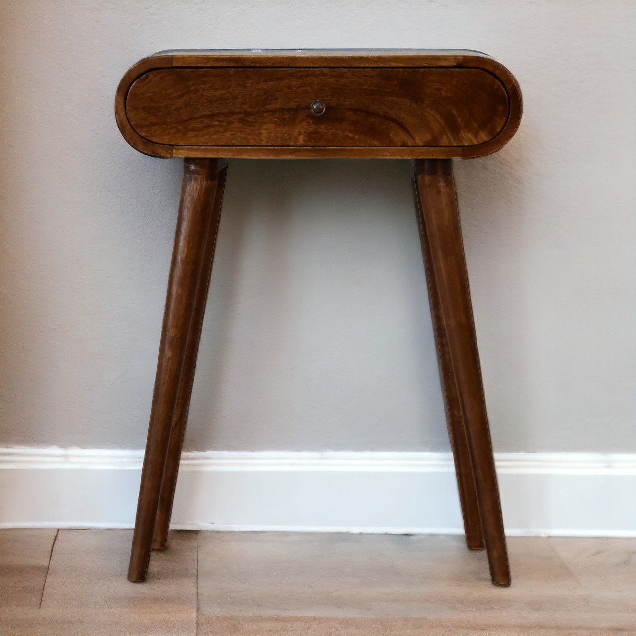 Konsola z litego drewna mango – kasztanowa, 60 cm — model IN1746 - aranzacja wnetrza
