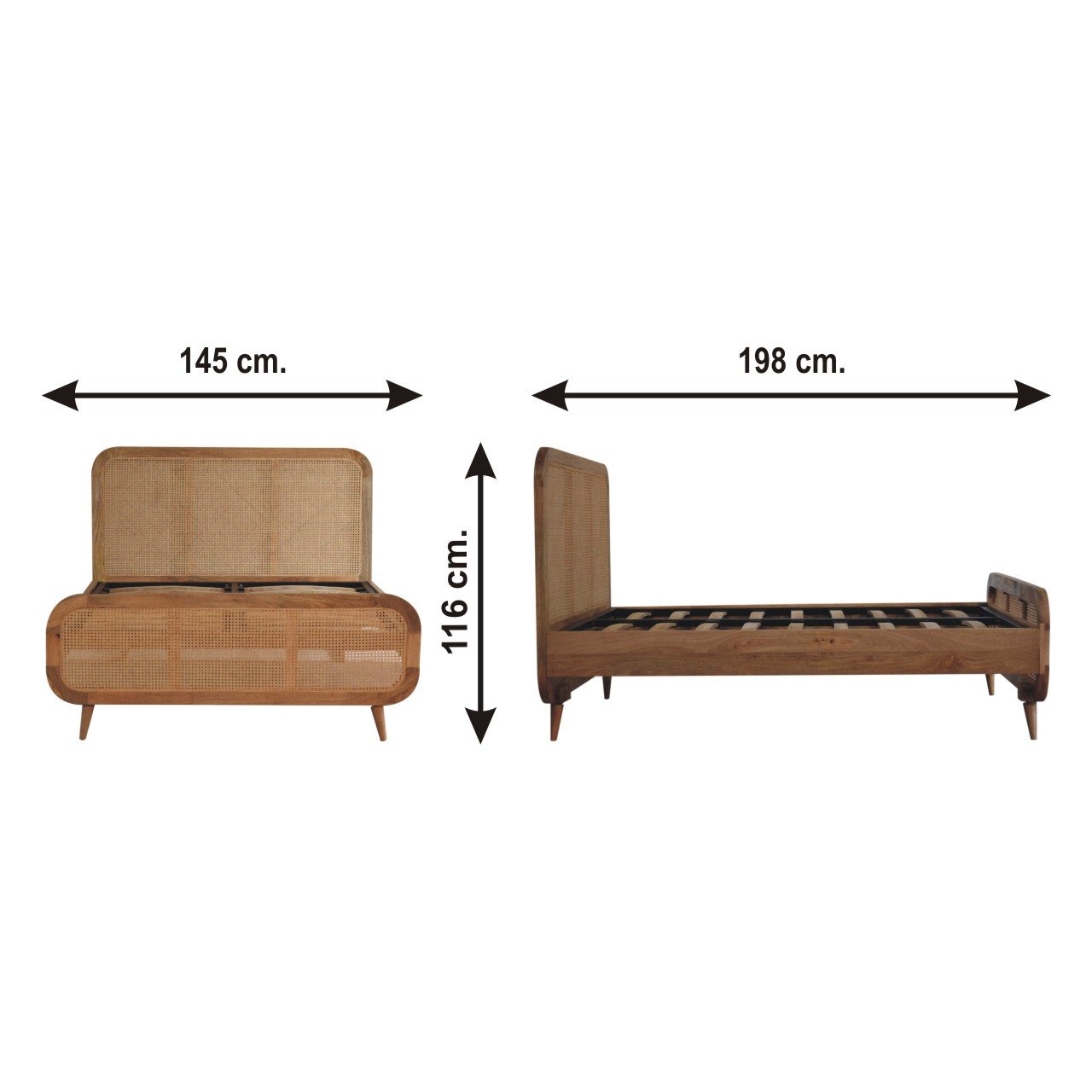 Mebel Artisan Artisan IN3610 – lite drewno mango, wykończenie dębowe - wymiary