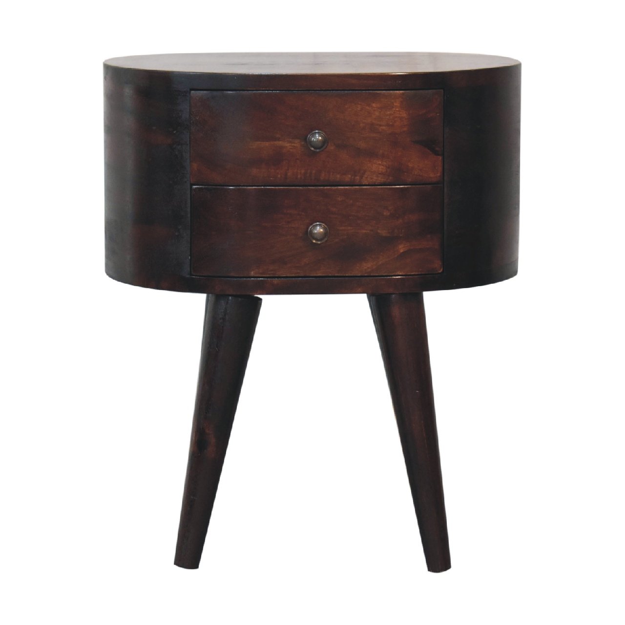 Stolik pomocniczy Artisan IN3644 – lite drewno mango, wykończenie orzechowe