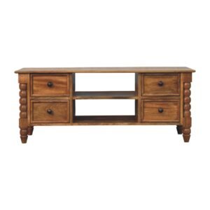 Szafka RTV Artisan IN4532 – lite drewno mango, wykończenie dębowe